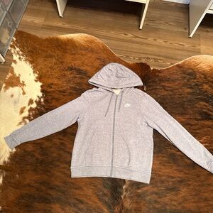 Nike Heather Gray/Purple Full-Zip Hoodie